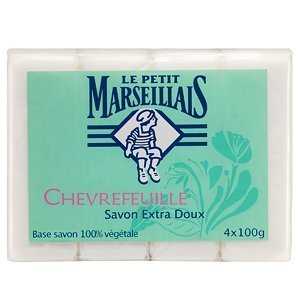 Le Petit Marseillais Bath and Body 4 Soaps (4 Barsx100g=400g) (Chevrefeuille)