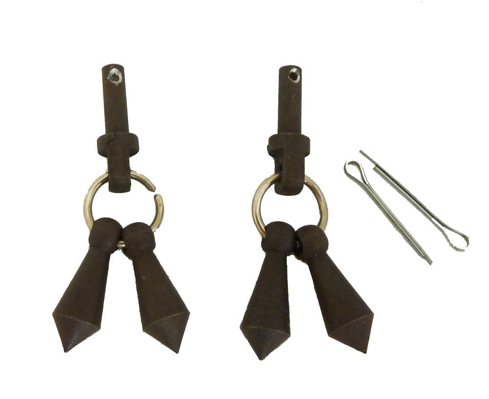 AJ Tack Antique Brown Jingle Bobs with Cotter Pins Set