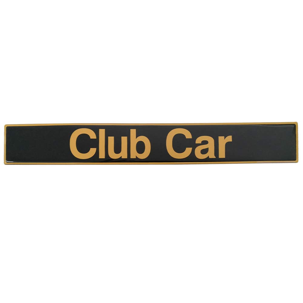 Driveup Name Plate,Black Gold Decal for Club Car Precedent Golf Cart15.74inch2.24inch Emblem