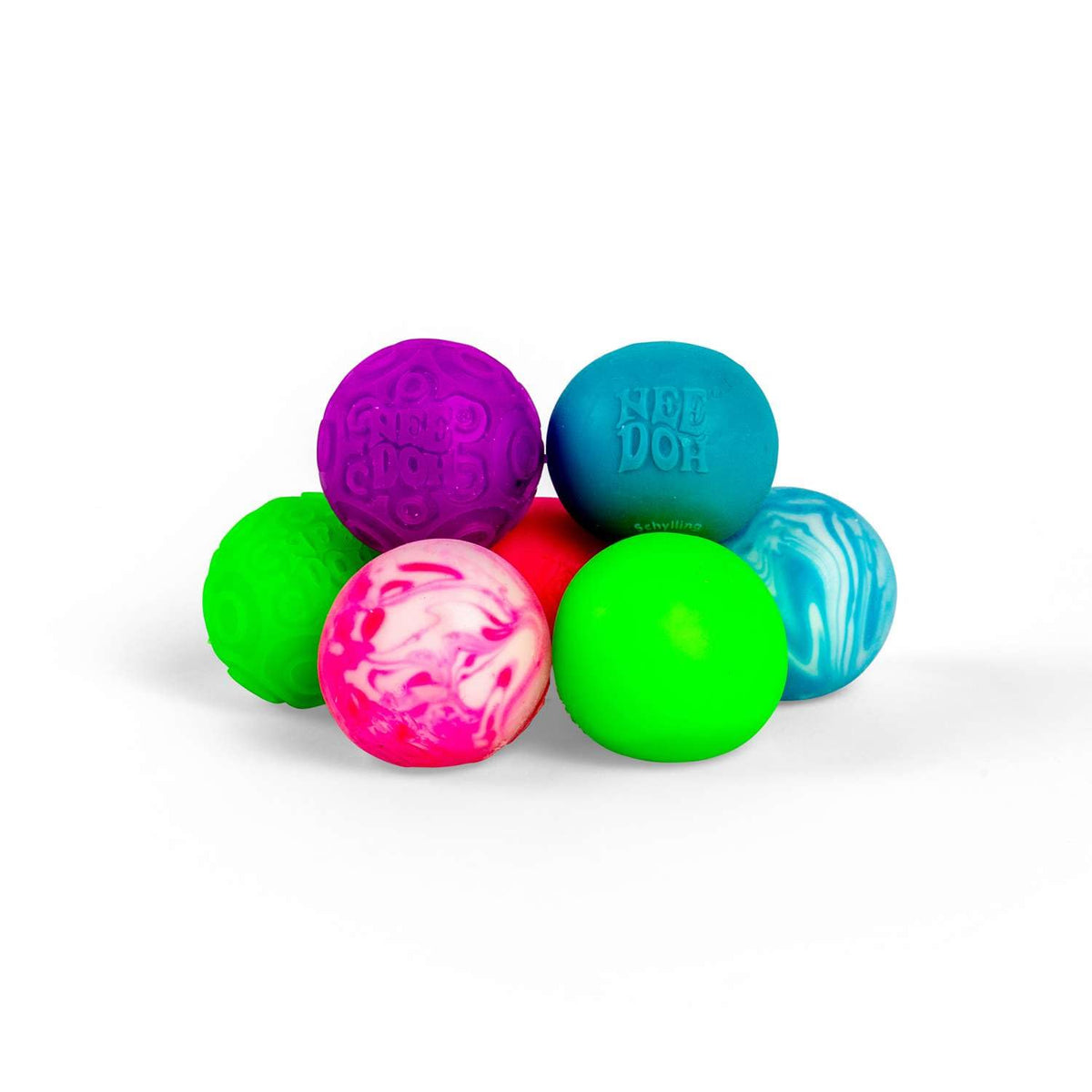 Schylling NeeDoh Teenie Single  Sensory Squeeze Toy  Mini Groovy Glob  1.25inch Wide  Color May Vary (Pack of 1)