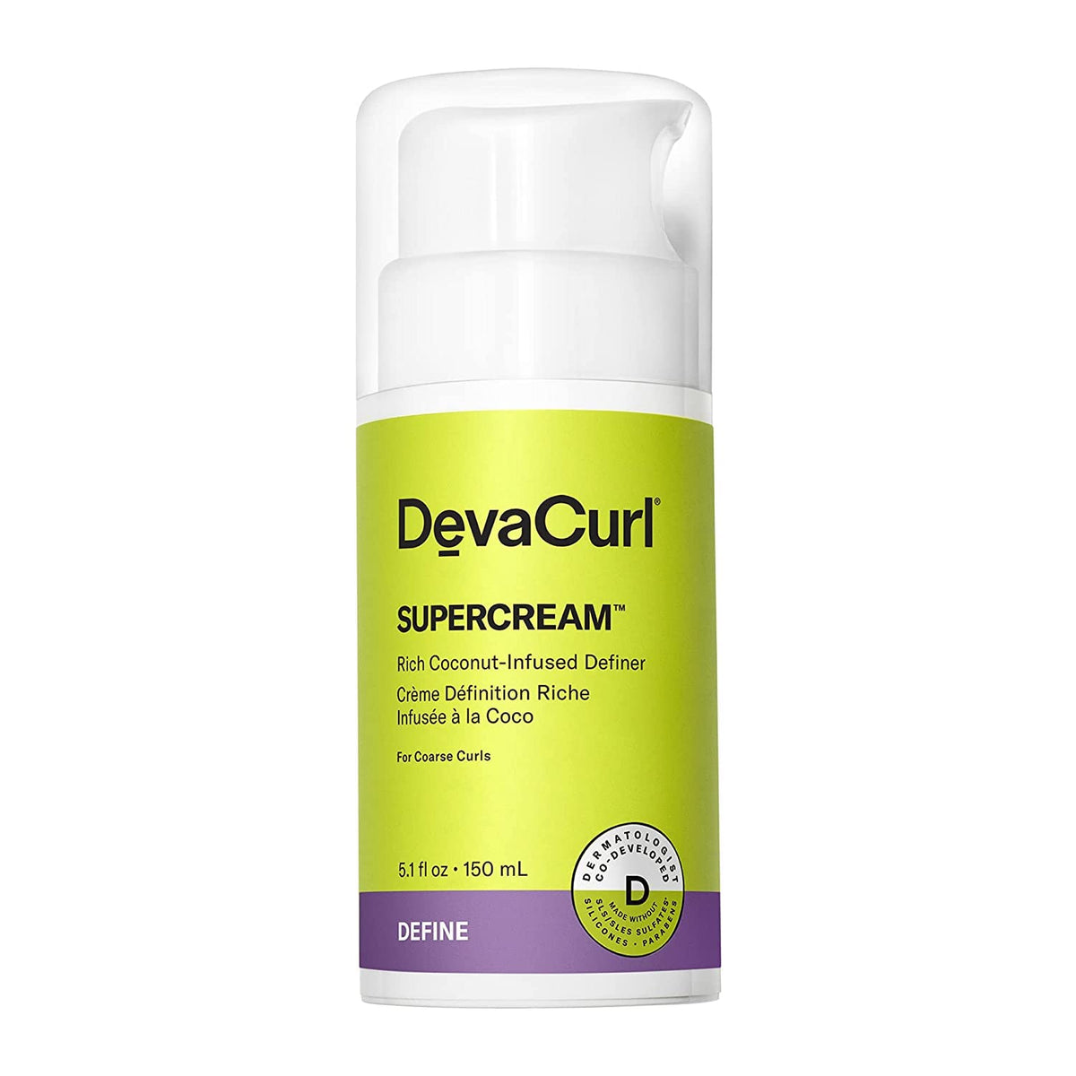 DevaCurl SuperCream Rich CoconutInfused Definer, Warm Coconut, 5.1 fl. oz.