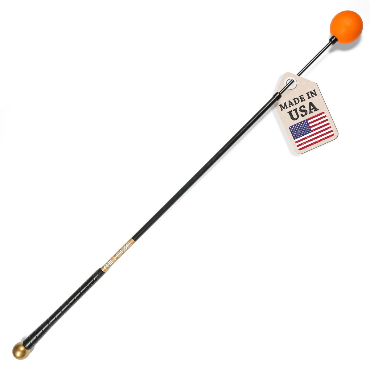 Orange Whip MidSize Golf Swing Trainer Aid for Improved Rhythm, Flexibility, Balance, Tempo, Swing Plane, and Strength, Patented and Made in USA, 43.