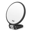 CLSEVXY Magnifying Handheld Mirror Double Sided, 1X 15X Magnification Hand Mirror, Travel Folding Hand Held Mirror, Adjustable Rotation Pedestal Makeu