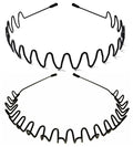 bodbop XINGZHE 2 PCS Metal Hair Bands for Men Headbands Mens Hair Band Womens Fashion Headband Stylish Sports Hairband Head Hoop with Non Slip Wavy T