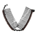 Hairzing Clip | Stretchy Banana Clips for Women  Snug & Comfortable Hair Holder for Thick, Thin and Curly Styles  All Day Hold (Medium, Brown)