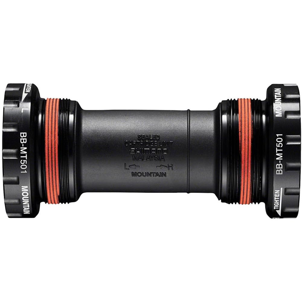 SHIMANO BBMT501 English Bottom Bracket  English, 68/73mm, Fits Hollowtech II Spindle, Black, (EBBMT501B m)