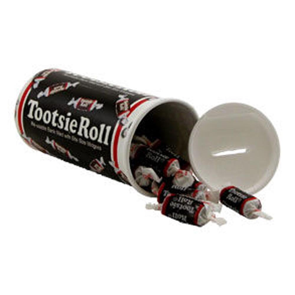 Tootsie Roll Bank, 4oz Reusable Bank Filled with Midgees
