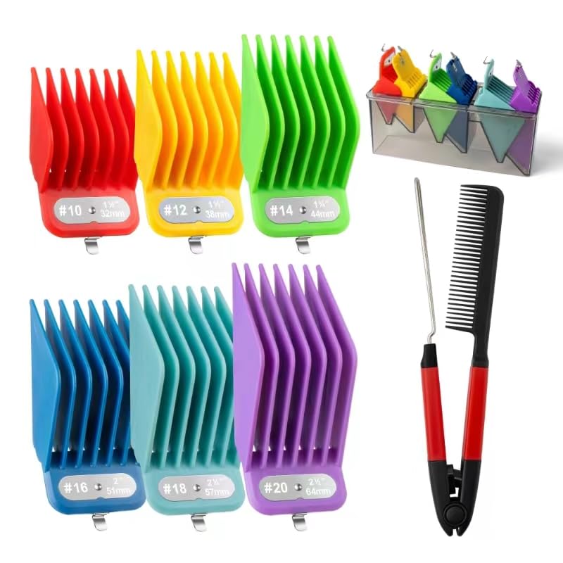 Extra Long Clipper Guards Set fit for Andis Master, Oster Fast Feed, Andis AAC1, GC, LCL, ML, PM1, PM2,PM4, RCAC,RS1,US1, Size: #1020 (Length: 