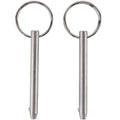 2 Pack Quick Release Pin, Diameter 1/4inch(6.3mm), Overall Length 2.56inch(65mm), Usable Length 2inch(51mm), Full 316 Stainless Steel, Bimini Top Pin, Marine H