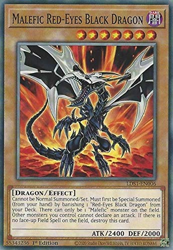 Malefic RedEyes Black Dragon  LDS1EN006  Common  1st Edition