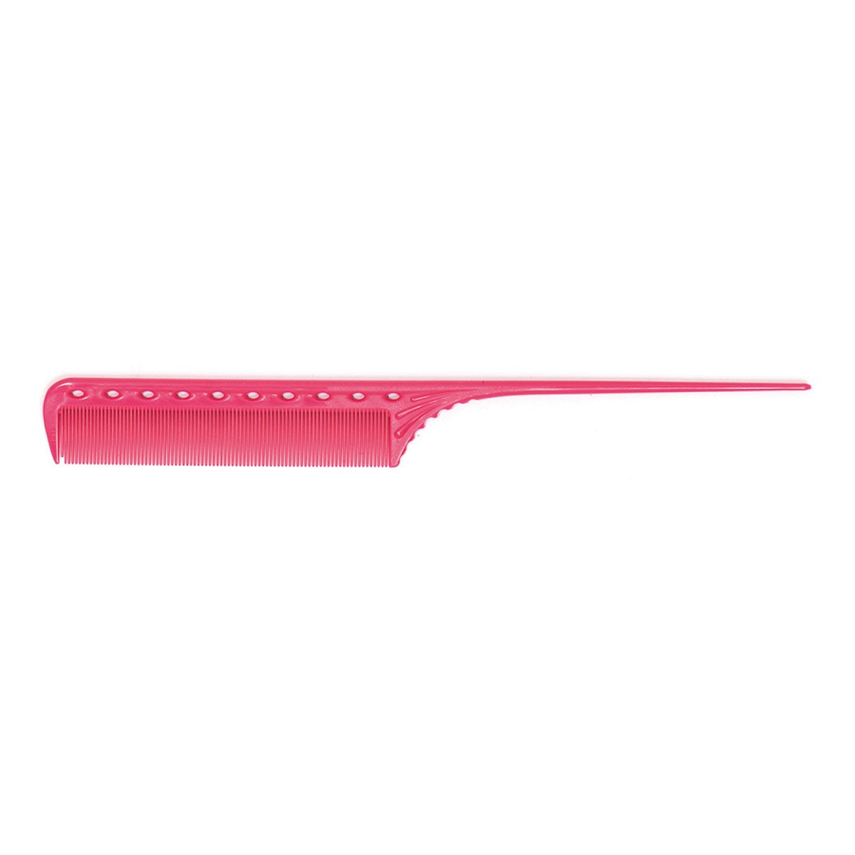 YS Park 111 Super Tint Rat Tail Comb [Thick]  Pink