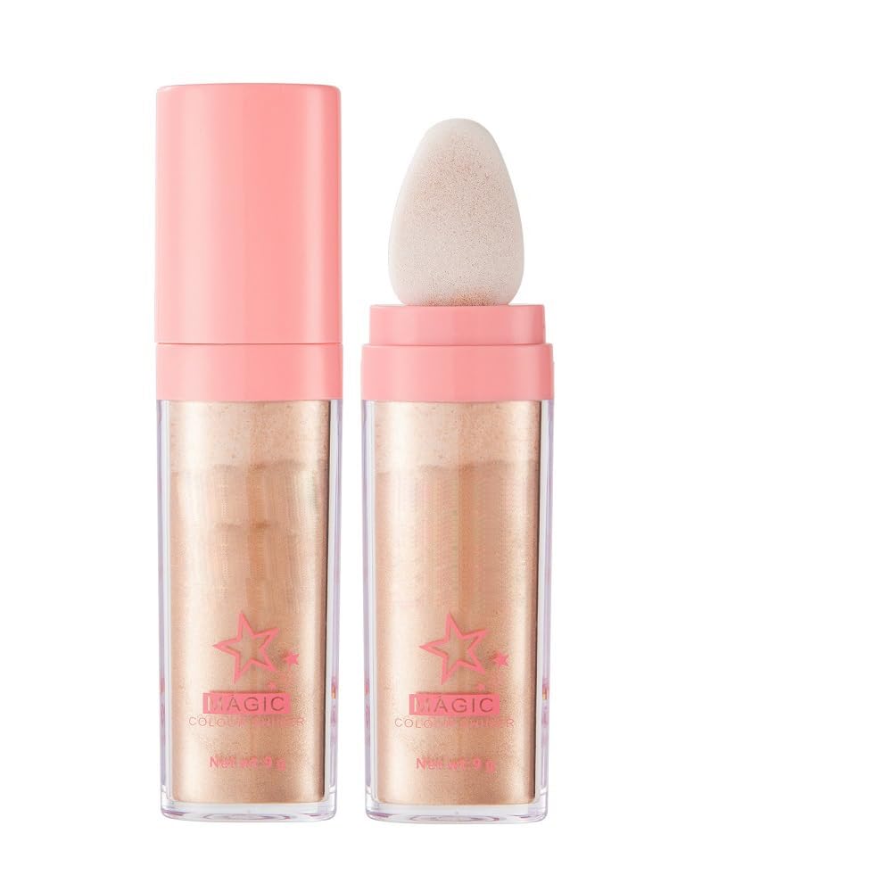 Glitter Powder Highlighter Makeup,Body Brightens the Natural Threedimensional Face Powder Blusher .(03# Golden browm)