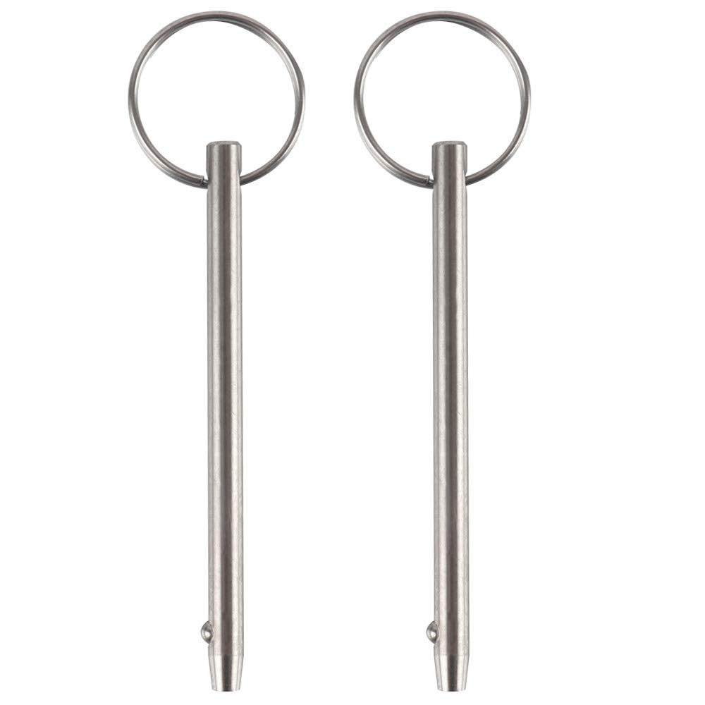 2 Pack Quick Release Pin, Diameter 0.197inch(5mm), Total Length 3inch(76mm), Effective Length 2.4inch(61mm), Full 316 Stainless Steel, Bimini Top Pin, Marine H