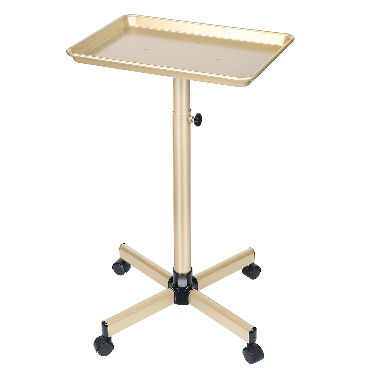 Salon Tray on Wheels, Hair Stylist Tray with Adjustable Height for Salon and SPA Use, Tattoo Tray and Dental Tray