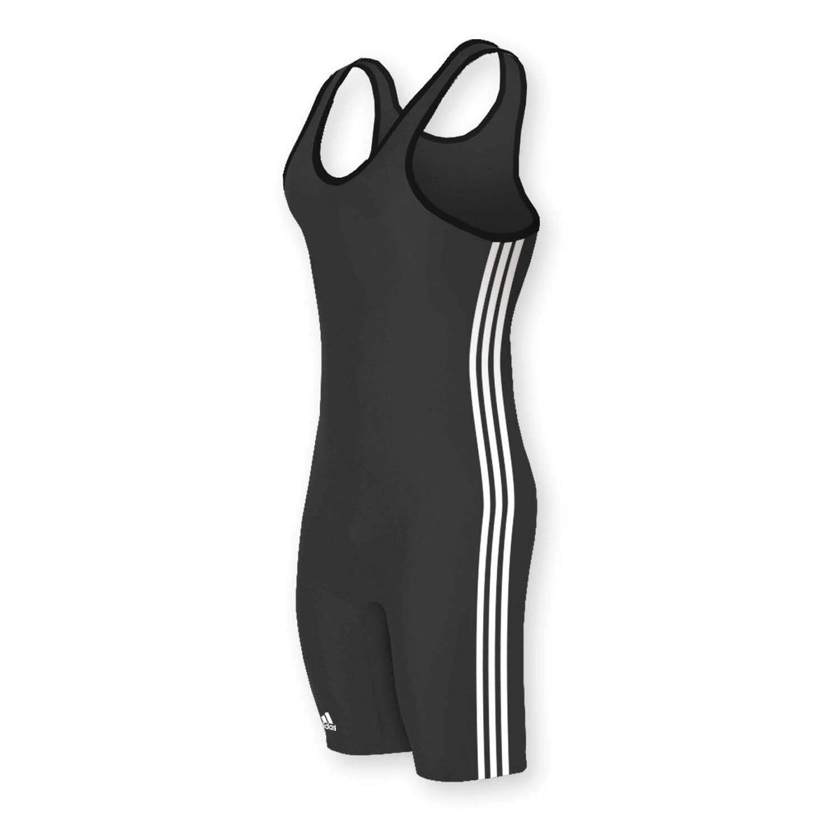 adidas Wrestling 3 Stripes Singlet  Black/White  Medium