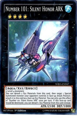 YUGIOH!  Number 101: Silent Honor ARK  WIRAEN047  Super Rare  1st Edition (WIRAEN047)  Wing Raiders  1st Edition  Super Rare