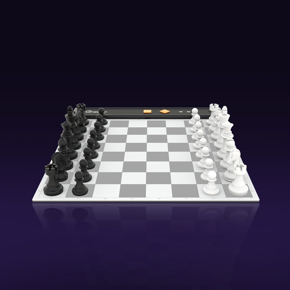 CHESSNUT Go Ultimate Portable Travel Electronic Chessboard with Full Piece Recognition and Strong Magnetic Adhesion  Perfect Desk or Travel Size(Oran