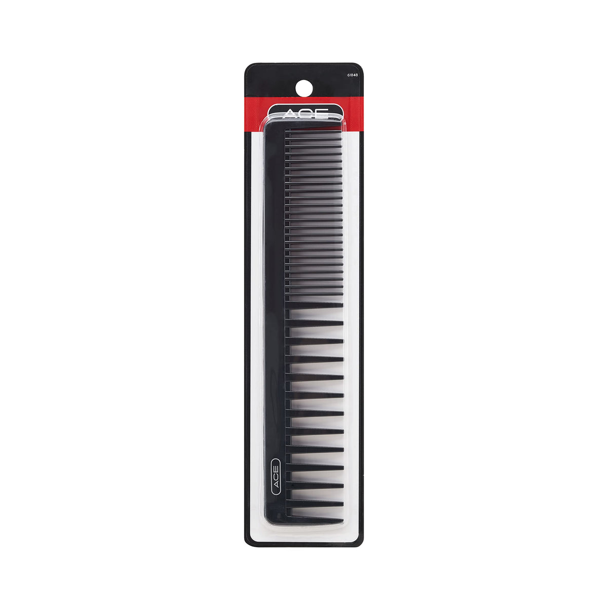 GOODY Ace Bifunction Comb, Coarse Teeth & Regular Teeth, Black, 1CT