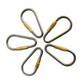 EKLOEN 5pcs Mini Titanium Locking Carabiner, Perfect DRing for Outdoor and Indoor Use