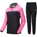 HOTSUIT Sauna Suit for Women Sweat Suits Gym Workout Exercise Sauna Jacket Pant Full Body, Pink, L