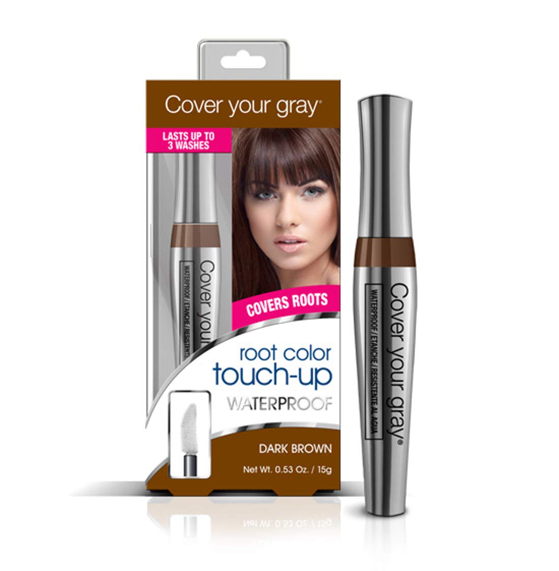 Cover Your Gray Waterproof Root TouchUp Dark Brown 0.53 Ounce