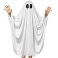 DECEED Halloween Unisex Kid Ghost Costume Scary White Boo Ghost Cloak Child Spooky TrickorTreating Cosplay(For 34years+)