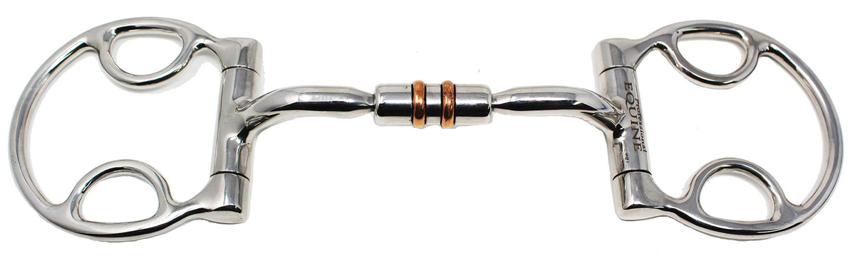 Professional Equine Horse 5inch Mouth Comfort Snaffle Gag Bit w/Copper Rollers 35625B