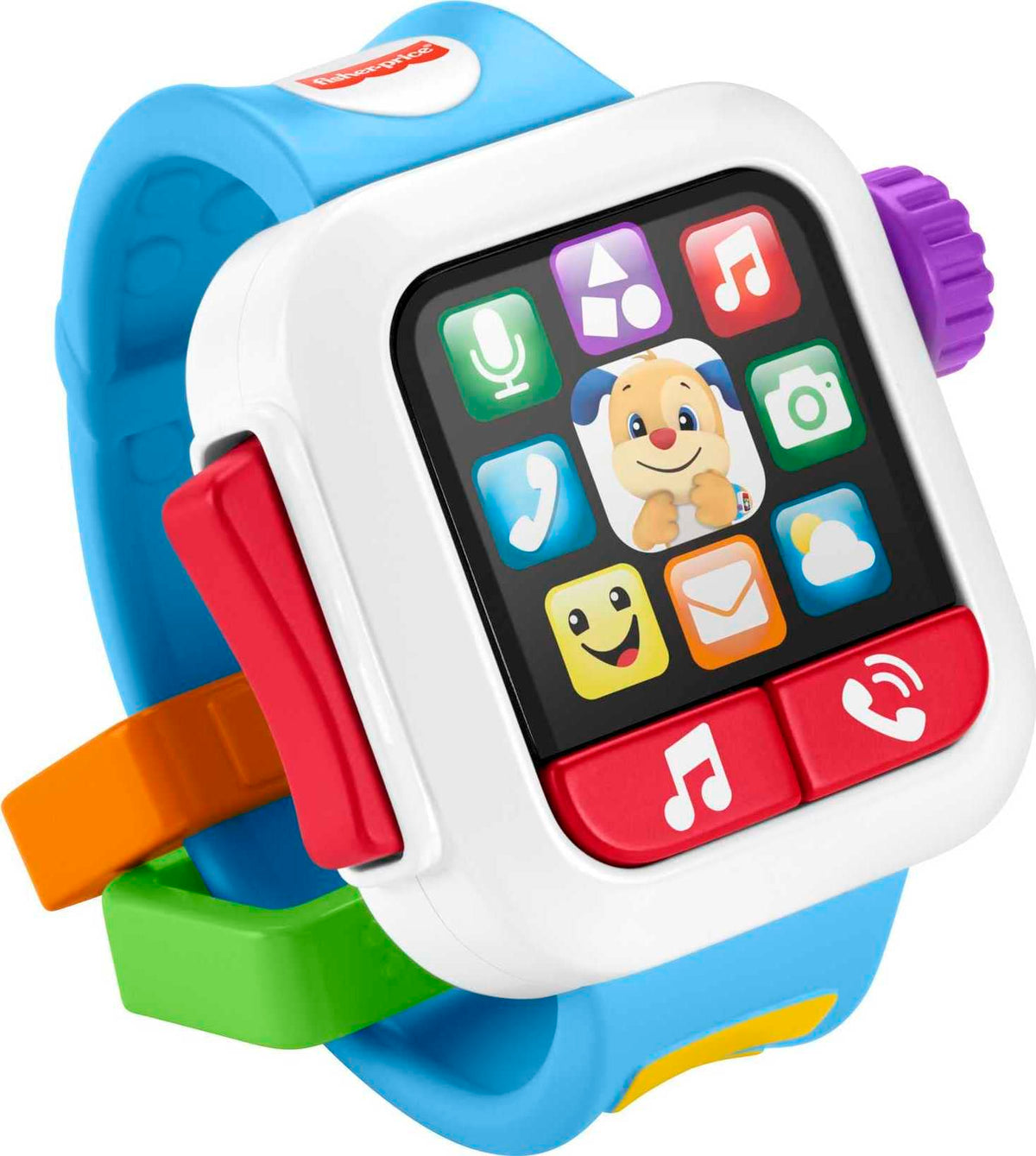 FisherPrice Baby to Toddler Toy Laugh & Learn Time to Learn Smartwatch with Lights & Music for Pretend Play Infants Ages 6+ Months