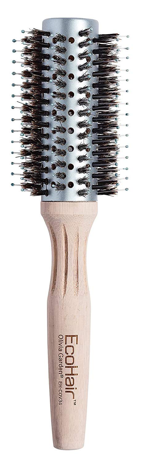 Olivia Garden EcoHair Combo Vent Round Bamboo Hair Brush EHCOV34 (2 5/8inch)