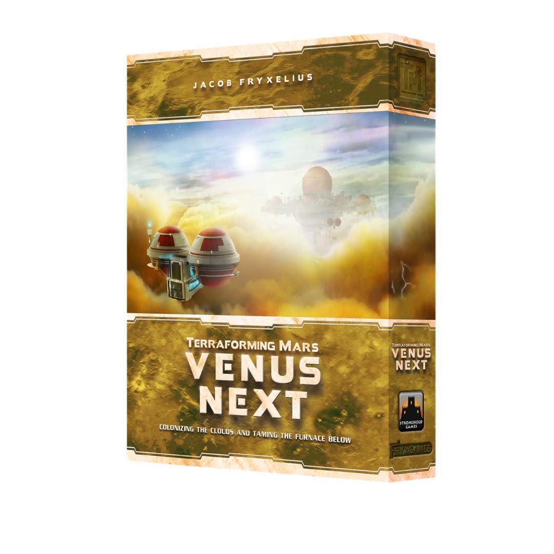 Terraforming Mars: Venus Next Expansion  Explore and Colonize Venus with New Cards, and Strategic Challenges Board Game  Ages 12+  Stronghold Games