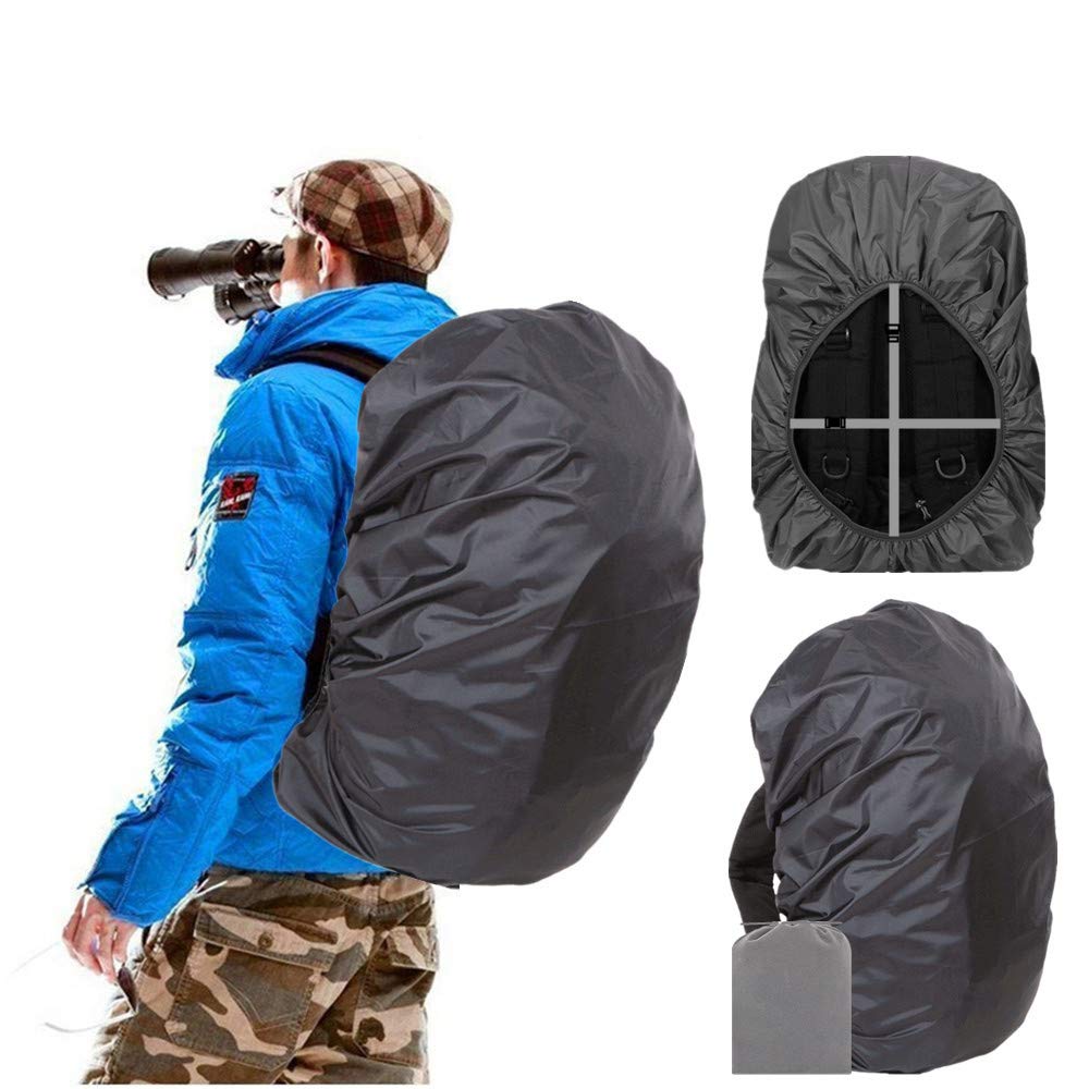 Joy Walker Backpack Rain Cover Waterproof Breathable Suitable for Hiking/Camping/Traveling (Black, Small (for 1525L Backpack))