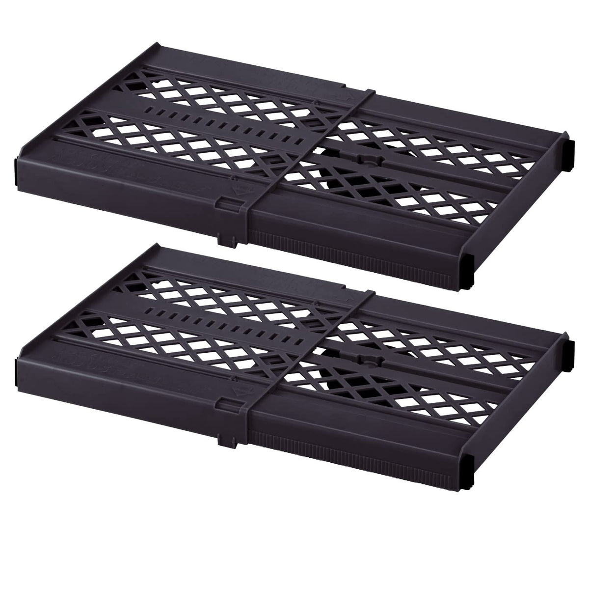 LockerMate AdjustAShelf Locker Shelf, Extends to Fit Your Locker, Easy to Use, Perfect for School, Office, Gym, Black, 2Pack