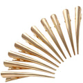 LONEEDY 10 Pack Duckbill Hair Clips with Teeth, Metal Alligator Curl Clips with Holes for Hair Styling, Nonslip Hair Barrettes Hair Grip DIY Accessor