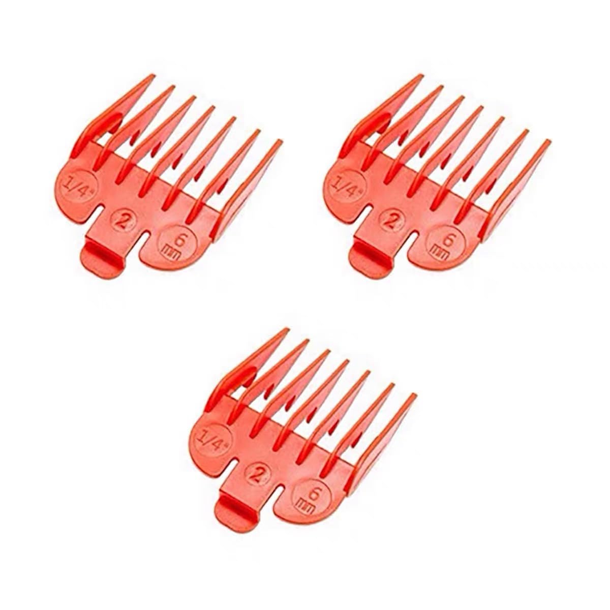 (3 Pack) (1/4inch) Professional Hair Clipper Guards No.2 Cutting Guides Compatible with Most Wahl Clipper