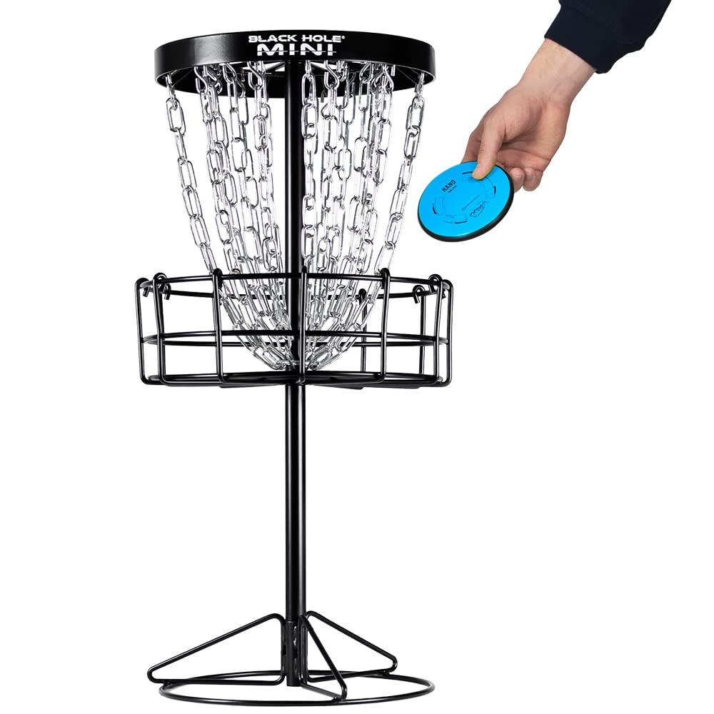 MVP Disc Sports Black Hole Mini 24Chain Disc Golf Basket Target