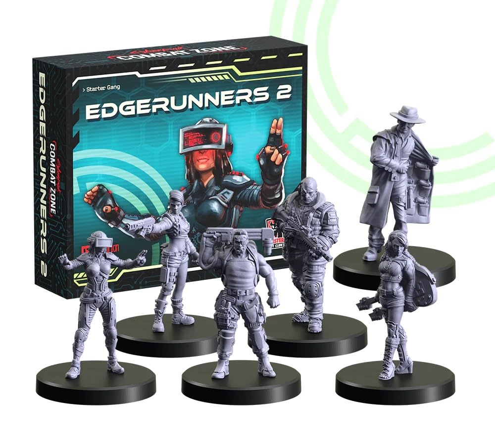 Monster Fight Club Cyberpunk Red Combat Zone Miniatures: Edgerunners 2 Starter Gang