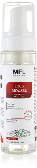 Locs Styling Flaxseed Mousse | BuildUp Free with No White Flakes Non Sticky | 7 oz