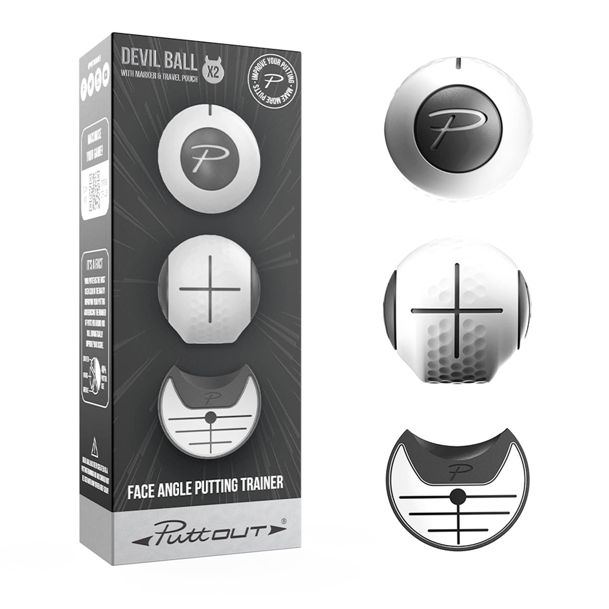PuttOUT Devil Ball Face Angle Trainer  Perfect Your Putting