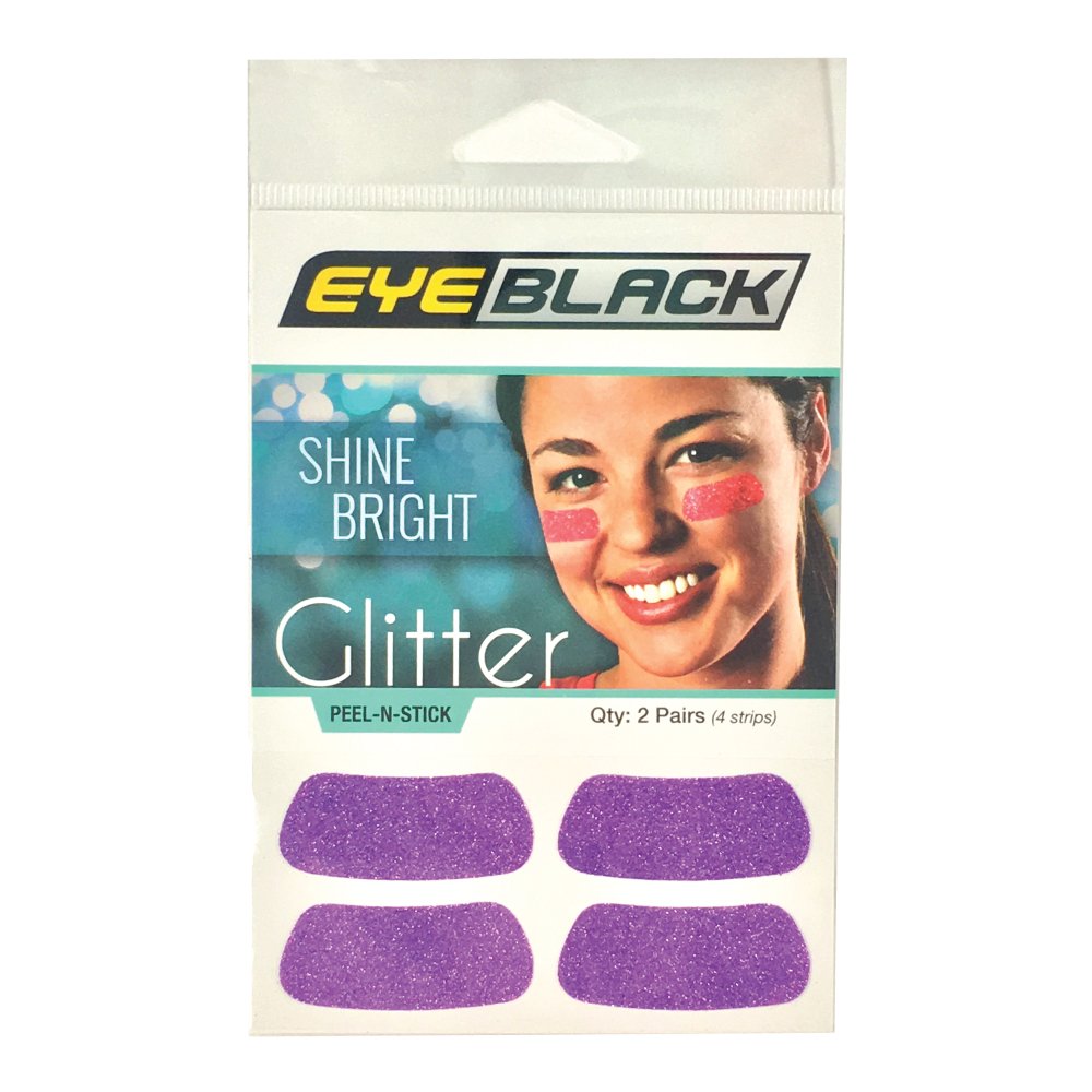 EyeBlack Under Eye Colorful Glitter Strips | Football, Baseball, Softball, Soccer | Great for Adults and Kids | Tailgating Fans, Sporting Events, Chee