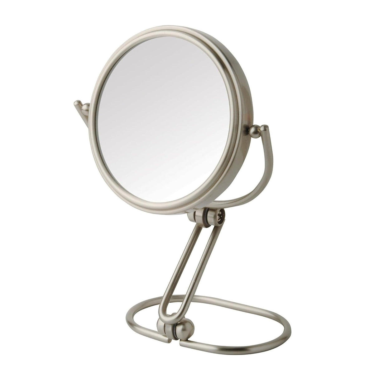 JERDON TwoSided Folding Travel Makeup Mirror  Portable 3Inch Diameter Makeup Mirror with 15X Magnification & Swivel Design  Model MC315C