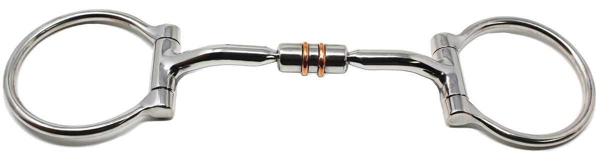 Professional Equine Stainless Steel 4.5inch Mouth DRing Comfort Snaffle Horse Bit Copper Rollers 35515A