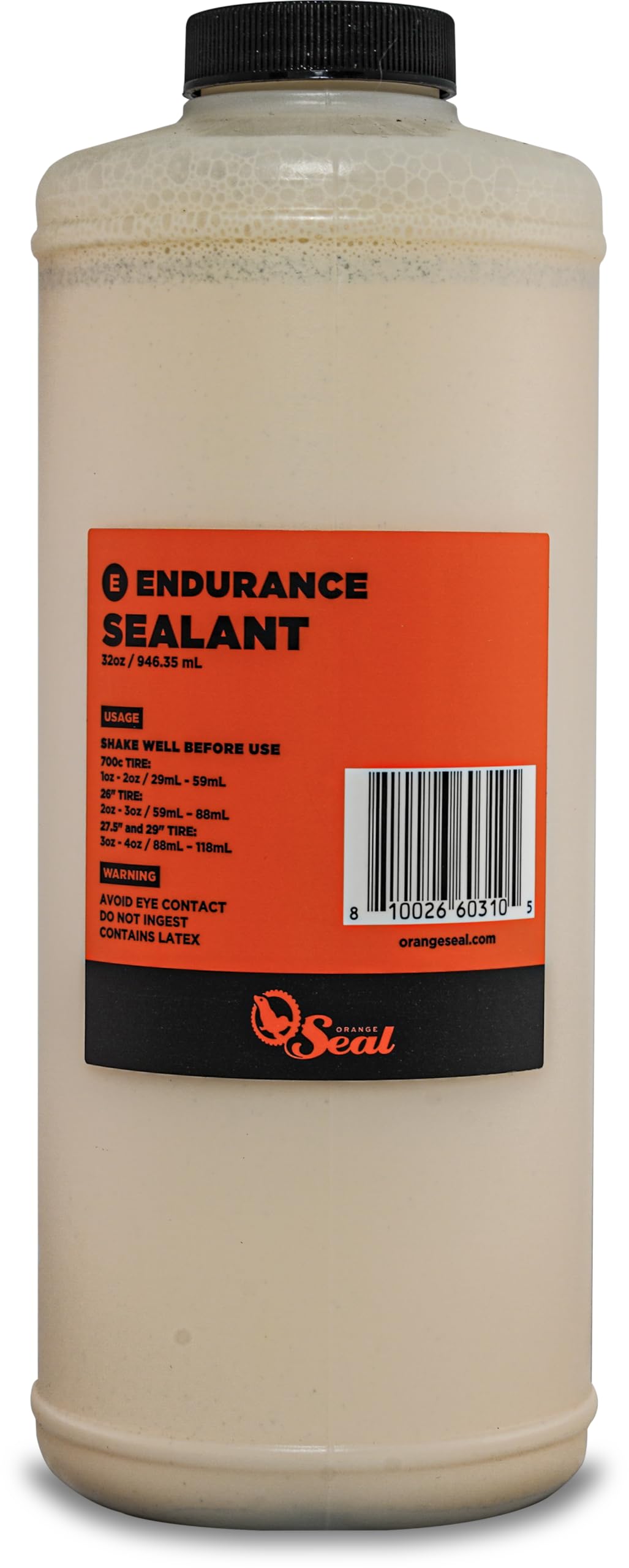 Orange Seal  Endurance Formula Tubeless Bike Tire Sealant | Long Lasting, Fast Sealing | for MTB, Road, CX and Gravel Bicycle Tires | 32oz Refill