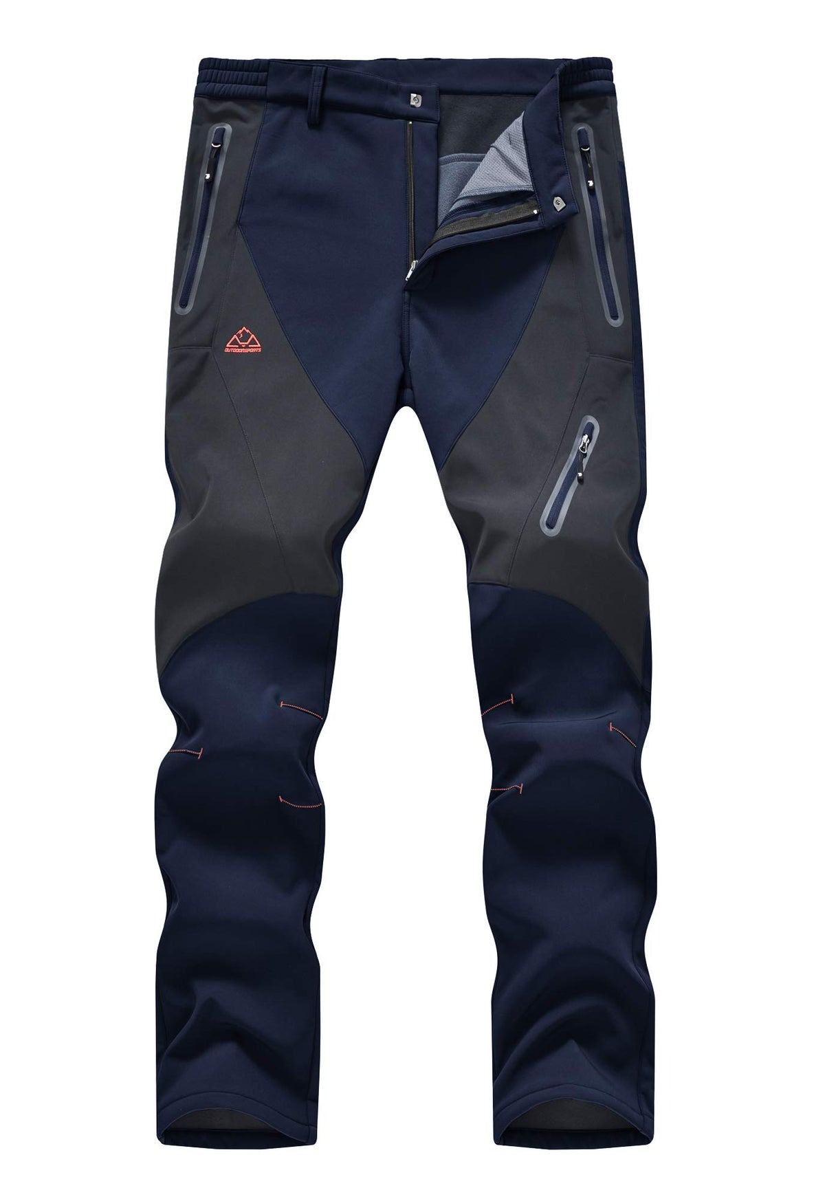 YSENTO Mens Mountain Cargo Insulated Pants Waterproof Hiking Camping Fishing Climbing Quick Dry Pants Navy Size 32