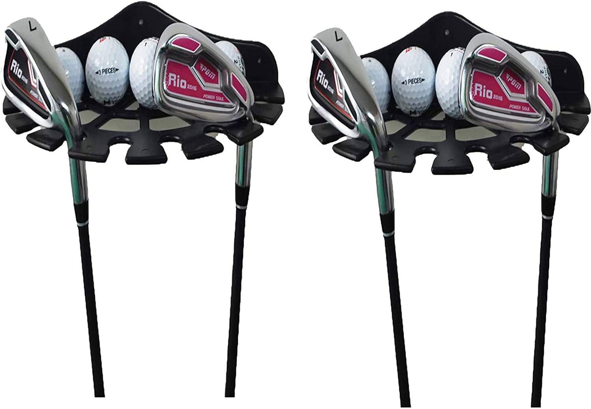 Pmsanzay 2 Pack Golf Club Organizers Golf Club Display Golf Putter Rack Golf Club Storage Rack Golf Club Holder Golf Club Combo Wall Mount Bracket G