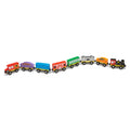 Melissa & Doug Wooden Magnetic Train Cars  8 Piece Educational and SkillBuilding Wooden Toy for Boys and Girls