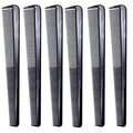 LUXXII (6 Count) 7.5inch Barber Hair Comb Beard & Mustache Pocket Combs for Mens Hair Beard Mustache and Sideburns