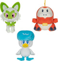Pokmon Paldea First Partner Plush 3 Pack  8Inch Plush of Fuecoco, Quaxly, and Sprigatito