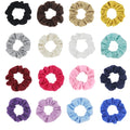 SUSULU Pack of 16pcs Cotton Hair Scrunchies Single Jersey Solid Color Ponytail Holders Elastic Hair Ties for Women Accessories
