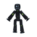 Zing StikBot Single Pack  Includes 1 StikBot  Collectible Action Figures and Accessories, Stop Motion Animation, Ages 4 and Up (Solid Black Sparkle)
