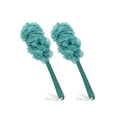 2Pack Back Scrubber for Shower, Qewro Loofah on a Stick as Shower Brush Exfoliating Body with Long Handle, Loofah Sponge Mens Loofah Bathing Accessori